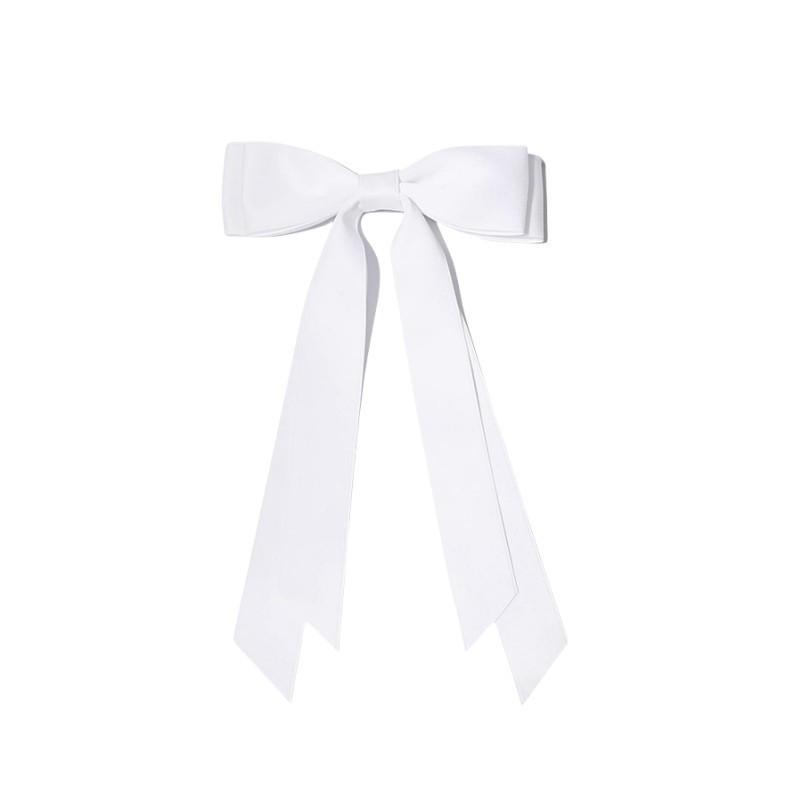 Sweet Double Layer Princess Bow Hair Clip with Long Trailing Ribbons
