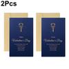 2Pcs Party Supplies For Blessing Gift Kraft Paper Valentine's Day Valentine Cards Vintage With Envelope Cartoon Pattern