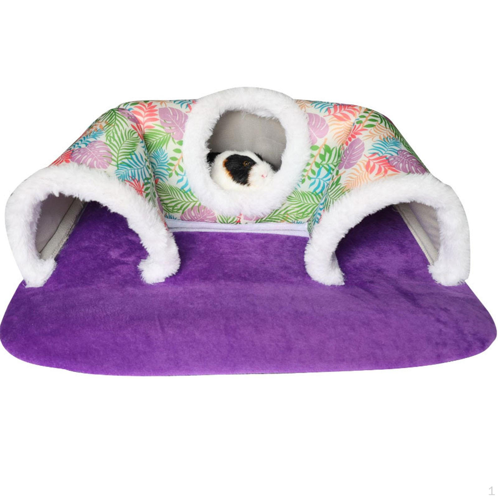 

Guinea Pig Hideout Tunnel Hideaway Play Tube Toys Mat Warm House for Bearded Dragons фіолетовий