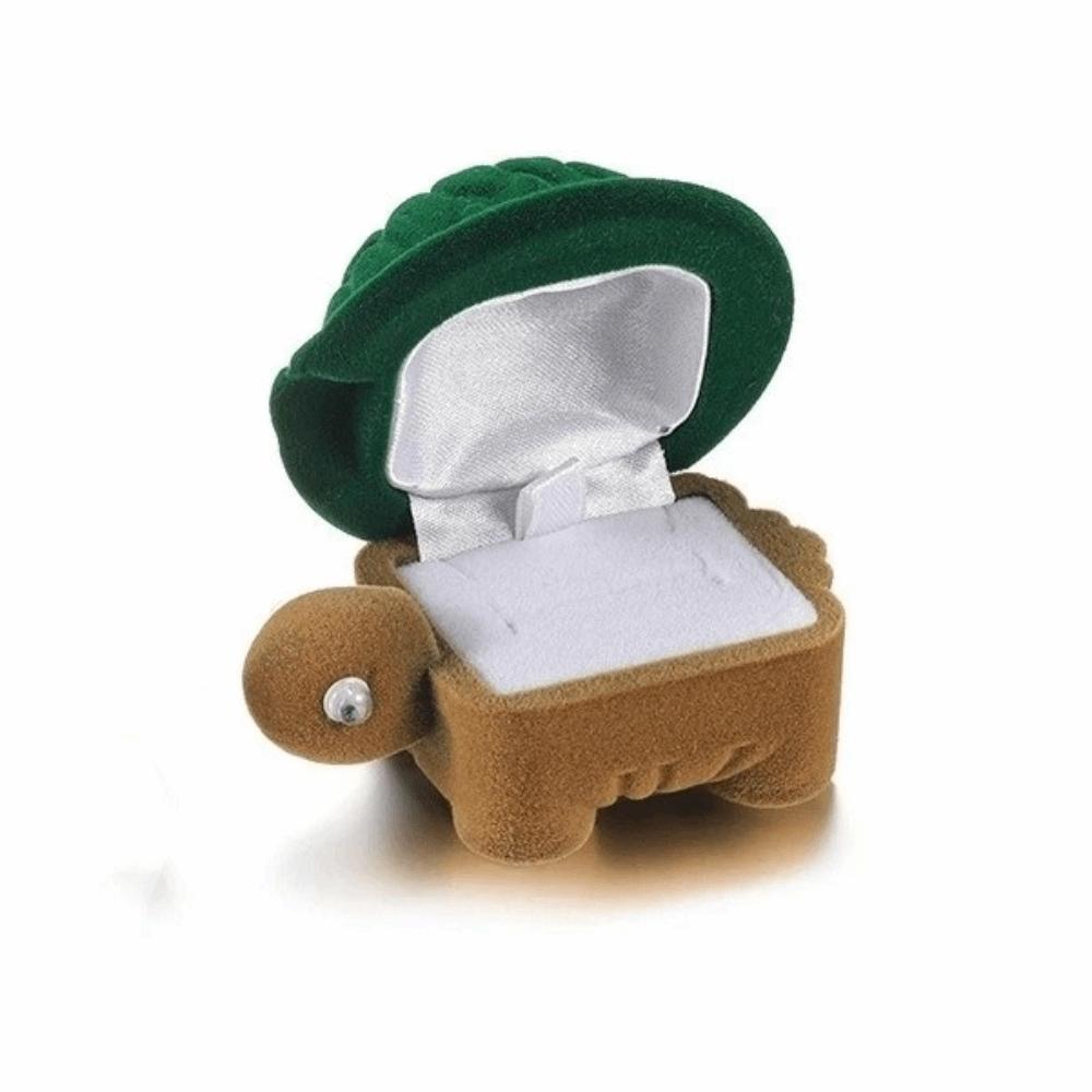 Soft Material Turtle Jewelry Box Little Turtle Shape Ring Storage Box  Daily Accessory Organizer Tortoise