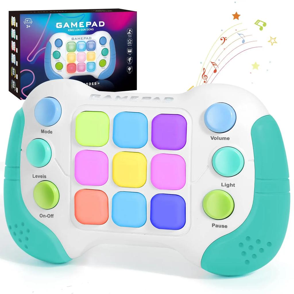RGB LED Lighting Game Pad for Children Electronic Pop Light Quick Push Game Console Fidget Anti Stress Adult Stress Relief Toys