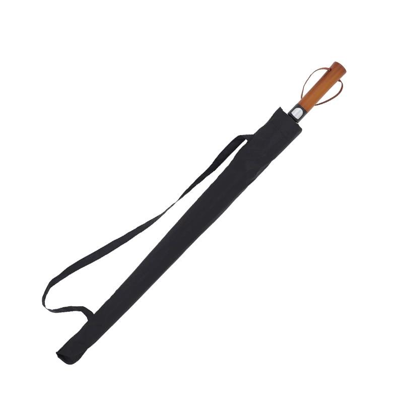 Vintage Wood Handle Automatic Windproof Long Umbrella