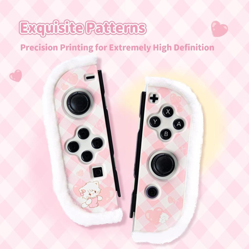 GeekShare Switch OLED Compatible with Switch Split Mikko Compatible with Nintendo Switch OLED Easy Shock Smudge Comfortable Fingerprint Full White