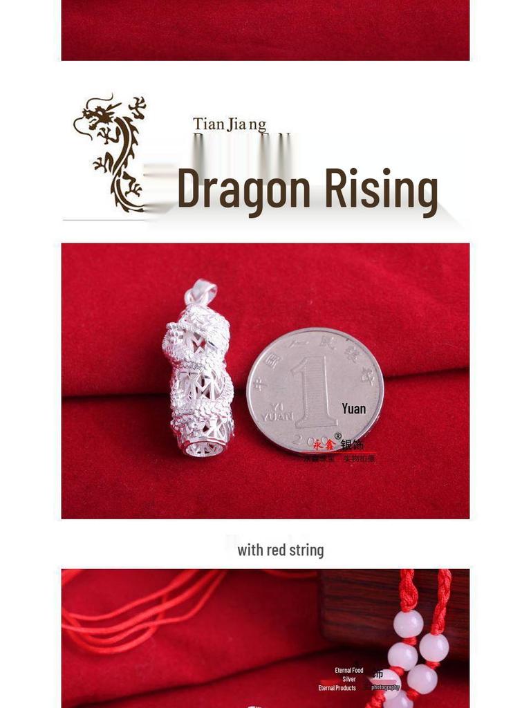 Sterlingsilber Drachen Säulen Anhänger Halskette: Trendiges Tierkreiszeichen-Design, Kühne Persönlichkeit, Ideales Weihnachtsgeschenk für Freund.