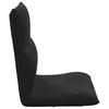 Adjustable Floor Footstool Black Velvet