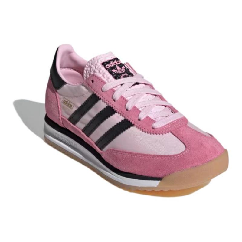Adidas Originals SL 72 Abrasion Resistant Low Top Kids Lifestyle Shoes Pink Black Teenagers Sneakers JI2047
