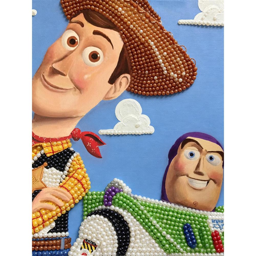 

Disney Pearl Art Woody Buzz Lightyear Pearl Art Painting Kit Creative Gift for Adults Beginners Unique Home Wall Decor 30x40