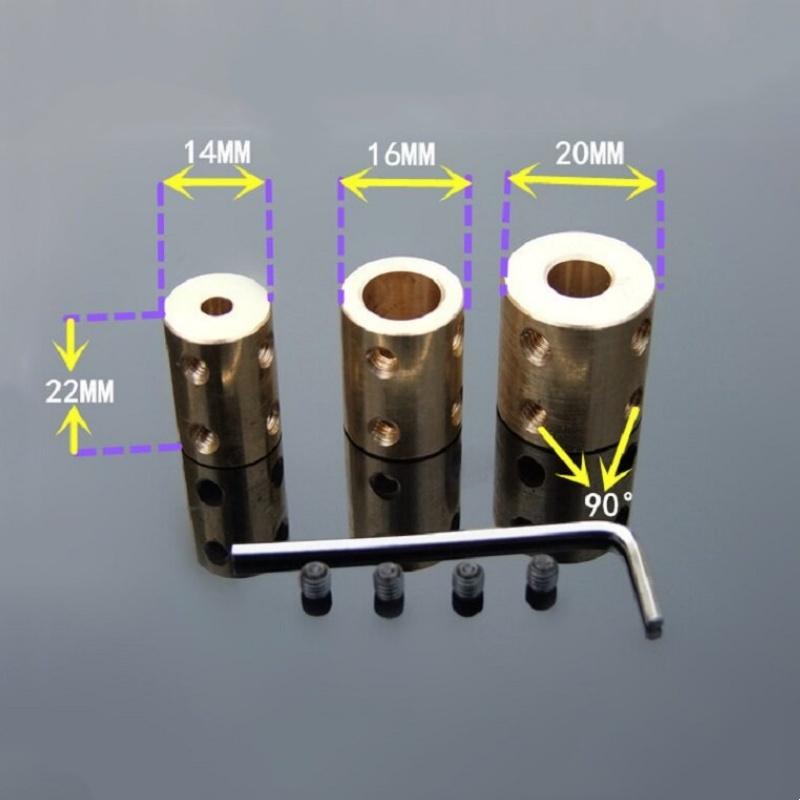 2x Messing Starre Motorwellenkupplung Kupplung Getriebeverbinder Hülse Adapter 3.17/4/5/6/8/10/12mm Für RC Boot Auto Flugzeug