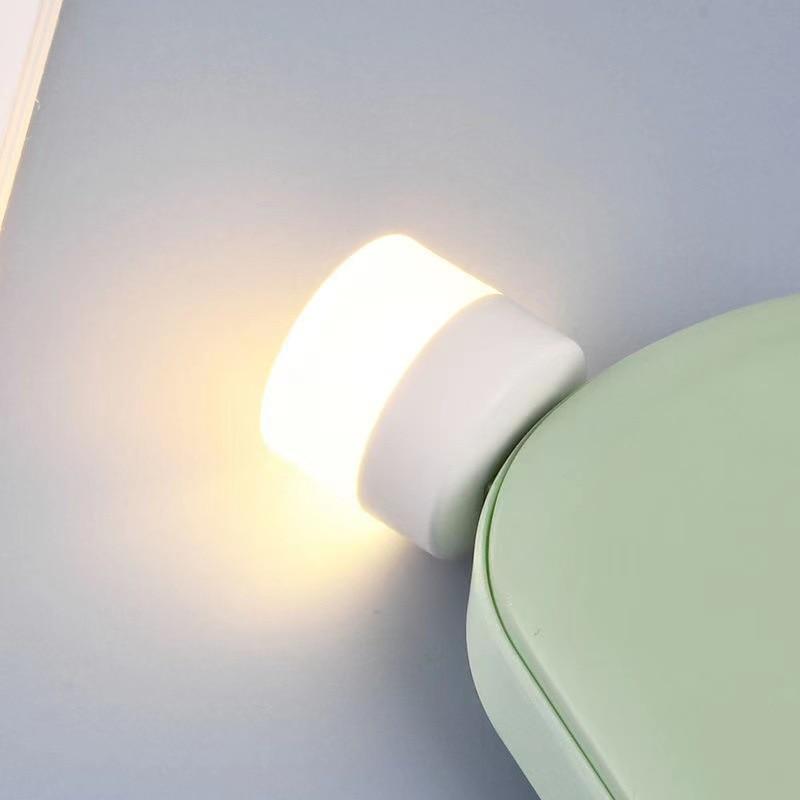 USB Night Light Mini LED Night Light USB Plug Lamp Power Bank Charging USB Book Lights Small Round Reading