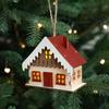 Christmas Wood Cabin with LED Lights Warmly Lit Christmas Timber Cottage Festive Seasonal Decoration for Family Home