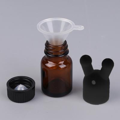 Yousheng 1 Set Ätherisches Öl Inhalator Kappe Auslaufsicher Leere Ätherisches Öl Parfüm Spender Flasche Behälter Doppelloch Schnüffelflaschenkappe Trichter