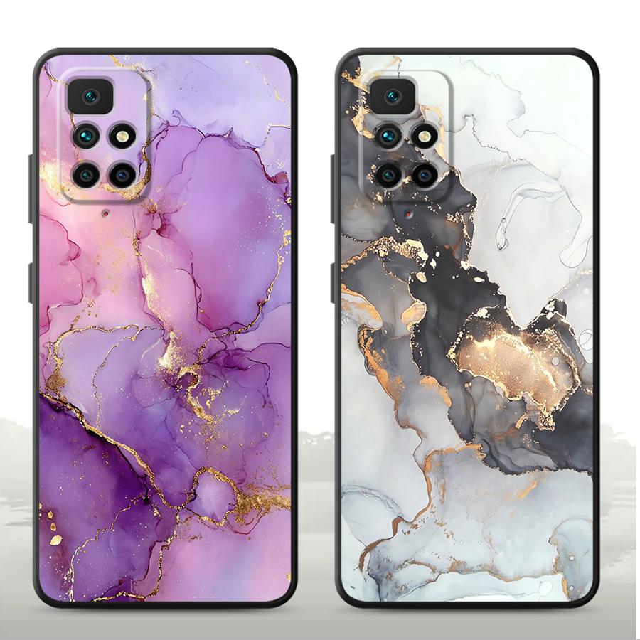 Handyhülle Case für Xiaomi Redmi 13C 14C A4 K40 K80 Pro 10 A1 A2 Plus A3 12C 9 A5 Marmorfarben