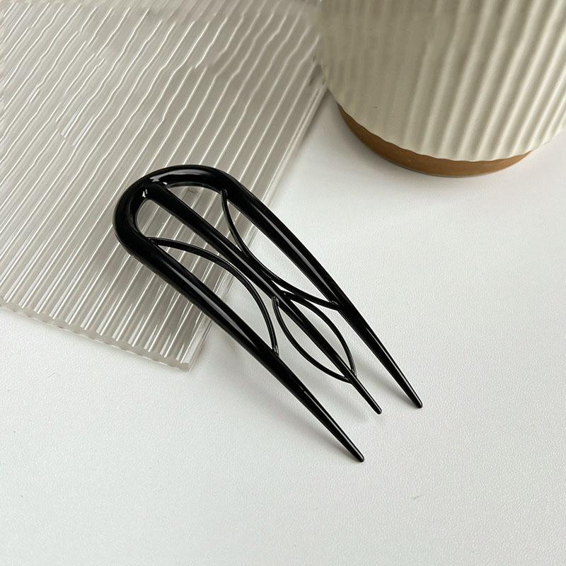 

Модная цветная акриловая заколка-вилка для волос для женщин, простая U-образная шпилька-гребень для волос, шпилька для небрежного пучка, боковой гребень, инструмент для укладки волос