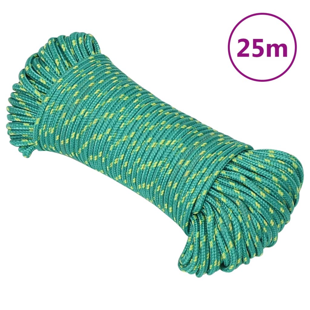 Boat Rope Green 3 Mm 25 M Polypropylene