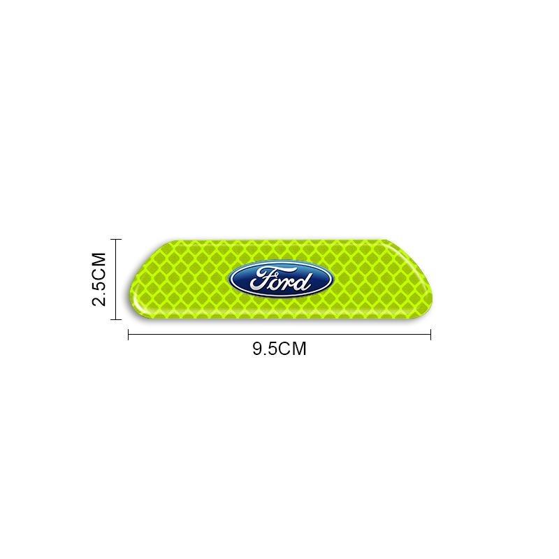 4PCS/set Car Reflective Safety Strip Stickers For Ford Fiesta Ranger Focus Kuga Mustang S-MAX Transit Mondeo Esco