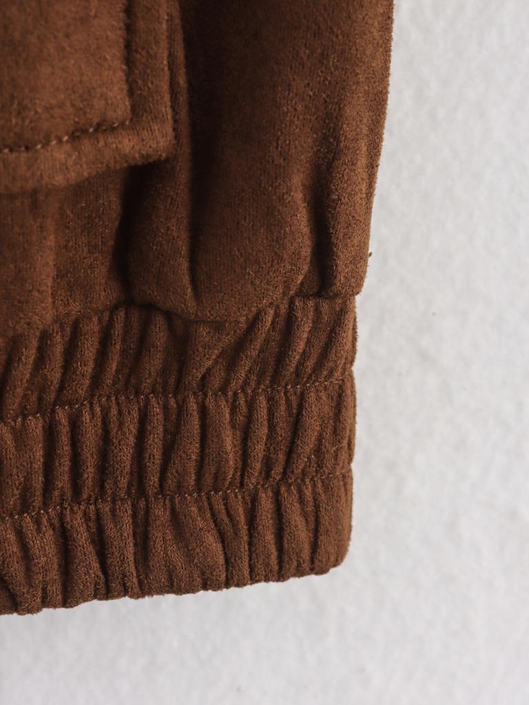 European & American Women's Suede Texture Jacket Coat