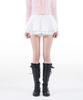 Alkialka Ribbon Tiered Mini Skirt (Ivory)