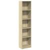 VidaXL Bibliothèque chêne sonoma 40x24x176 cm bois d'ingénierie, étagère à livres, porte-livres, support à livres, armoire 857794