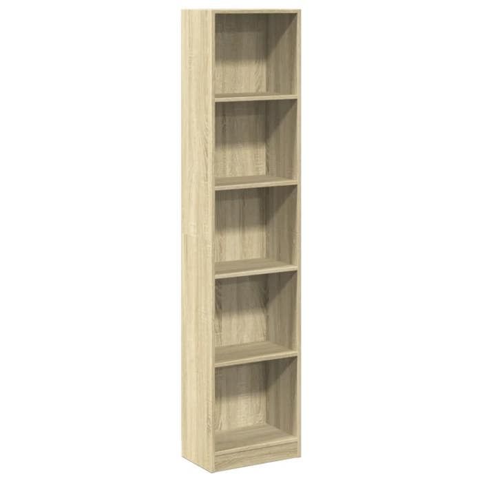 VidaXL Bibliothèque chêne sonoma 40x24x176 cm bois d'ingénierie, étagère à livres, porte-livres, support à livres, armoire 857794