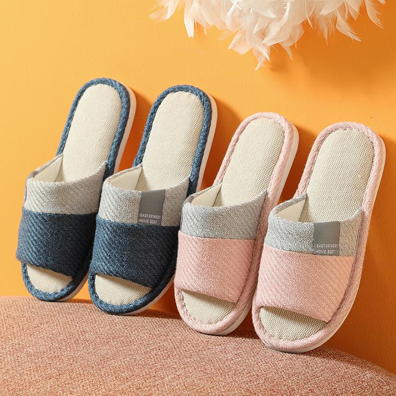 Hemp Casual Women'S Slippers Home Flats Spring Summer Designer Woman Shoes Fashion Indoor Slides Couple Soft Sole Linen Slippers