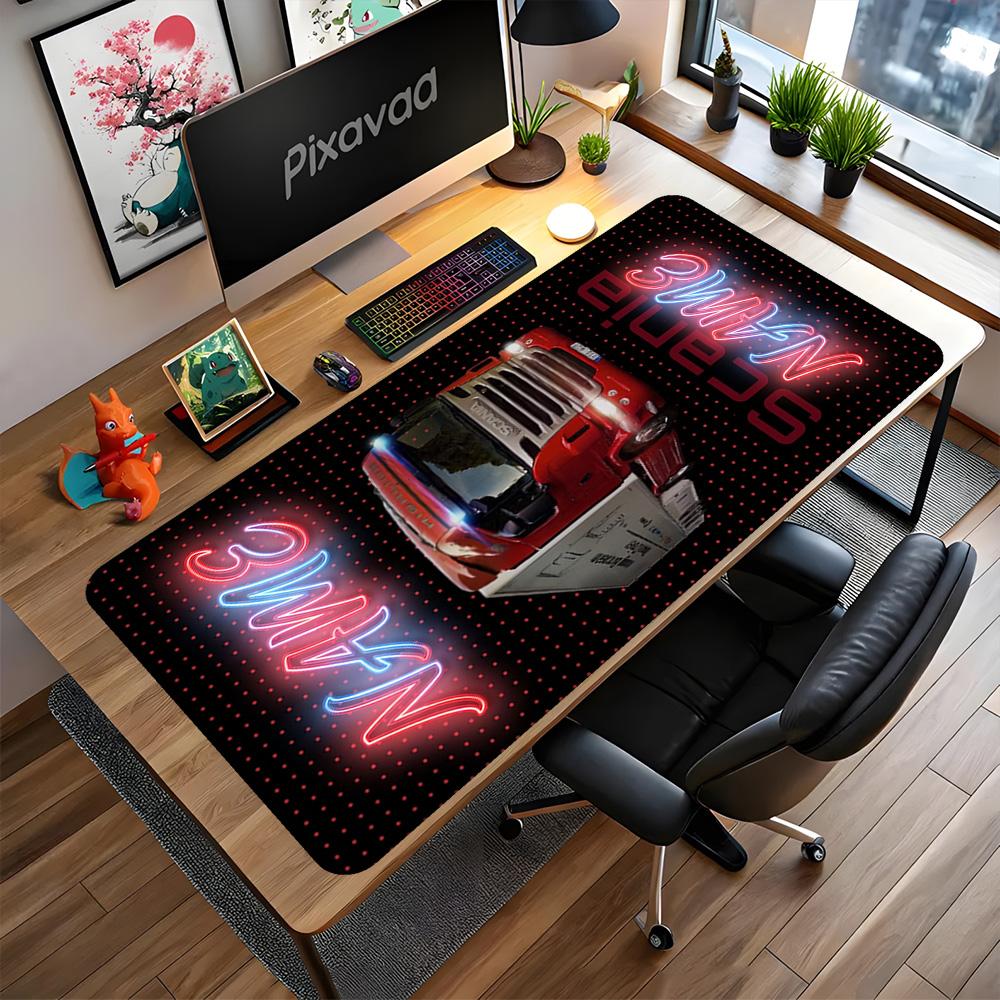 Scania Customize Your Name Mouse Pad Keyboard Mat HD Print Desk Pad Non-Slip Rubber Base Perfect Gift for Gamers And Professionals