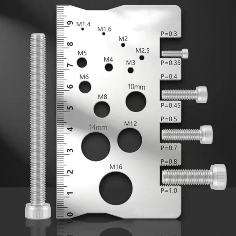 10pcs Screw Thread Gauge Set with Clear Marking Multiple Functional Pitches Measuring for Quick Identification in Repairs