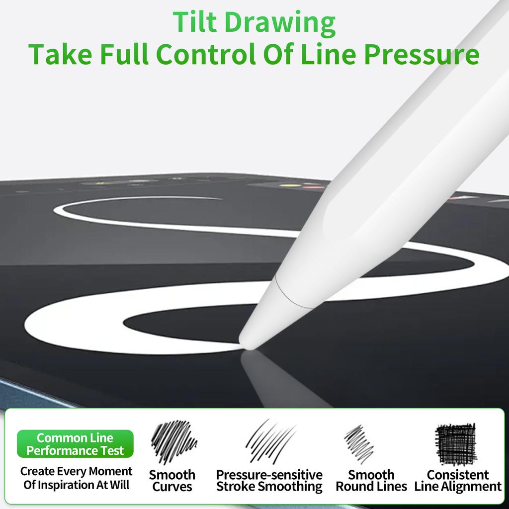 Stylus Pen for iPad 2025-2018 with LED Power Display Fast Charge,Palm Rejection Pencil for iPad