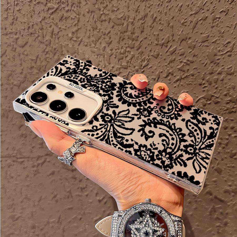 Phone Cover Case for Samsung Galaxy S26 S23 S22 Ultra S24 FE S25Edge S21 S25 S20 FE Note 20 Ultra Colorful Silver Pattern Galaxy S26 Plus