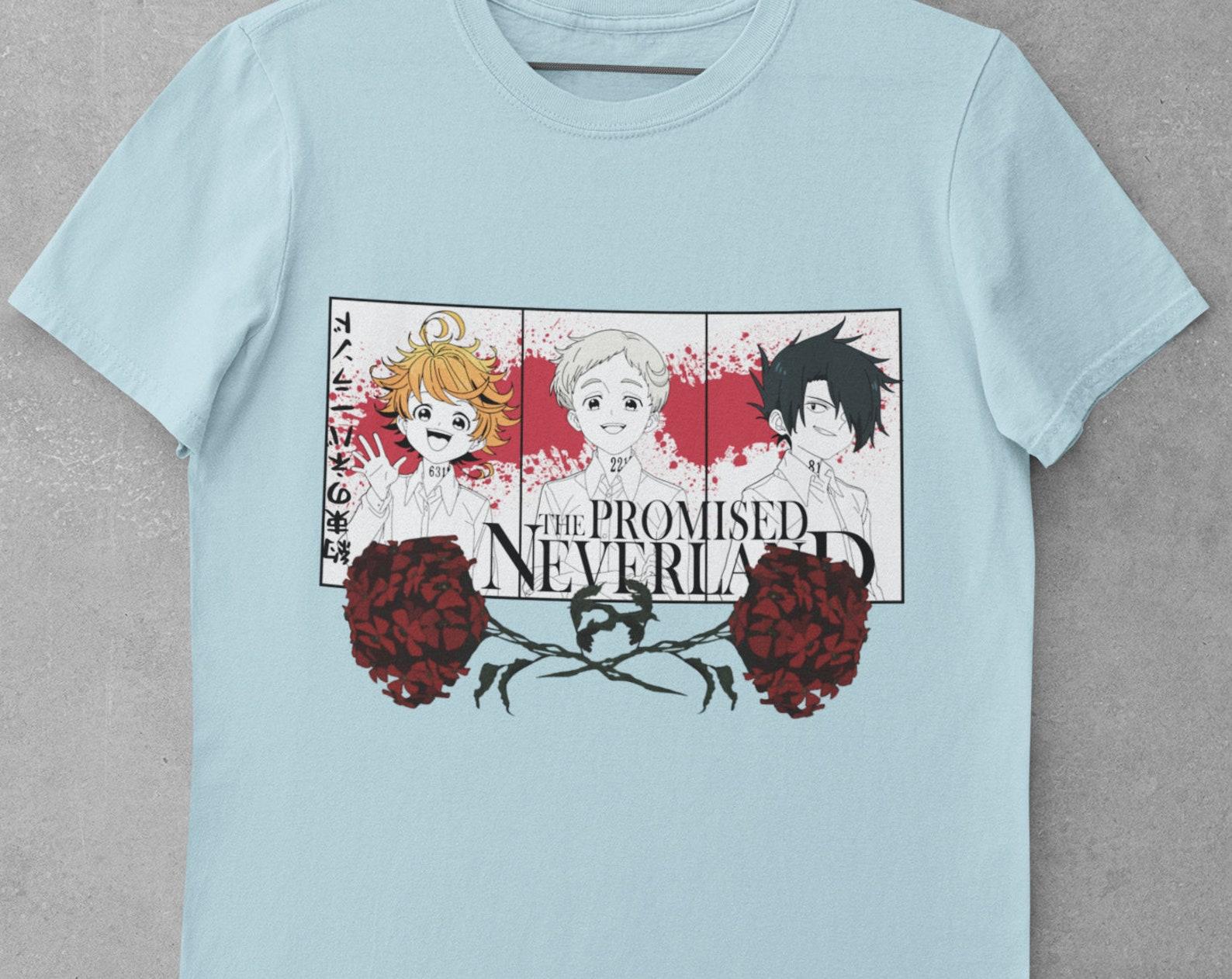 The Promised Neverland Shirt, Yakusoku No Neverland Manga Shirt, Emma Ray Norman Anime Shirt, Promised Neverland Japanese Shirt 3XL
