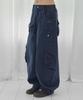 FANCY CLUB Cargo Work Balloon Pants (Navy) F26Qd153