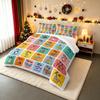 ABC Alphabet Animal Chart Bedding set (1 duvet cover, 2 pillowcases, duvet not included), A to Z Cartoon Educational Poster Print