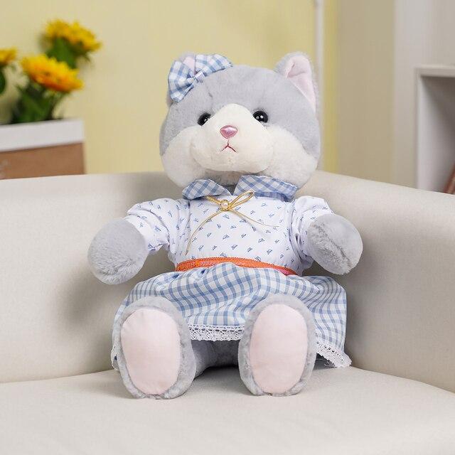 1pc 32 /52cm Kawaii Couple Cat With Cloth Plush Toys Stuffed Animal Cat Pillow Dolls Lovely Toys For Children Baby Birthday Gifts