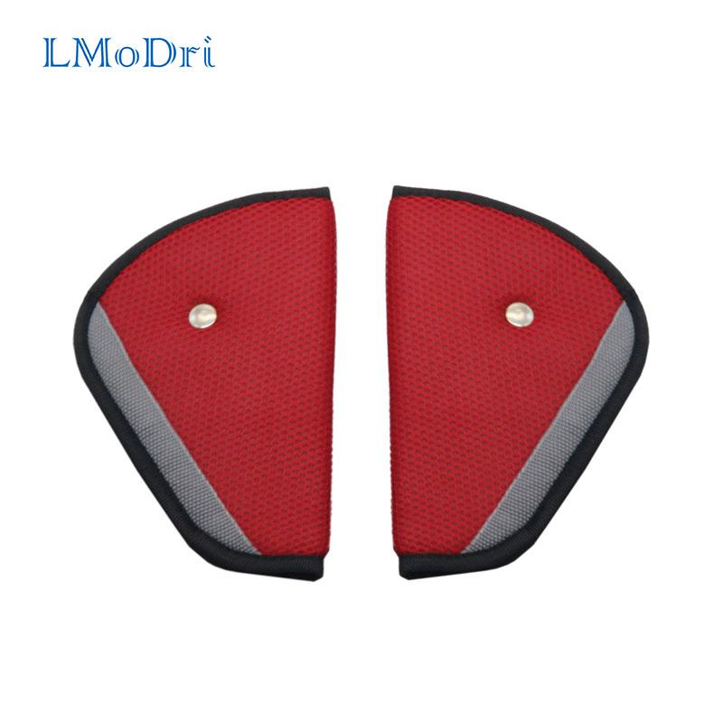 

LMoDri Universal Car Safe Seat Belt Soft Cover Adjustable Triangle Safety Seat Pad Clips Protection Car Interior Parts for FZ2715-RED