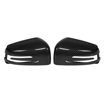 Door Rear View Mirror Cover Carbon Fiber Style A2128100164 Replacement for Mercedes‑Benz W176 W246 W204 W212 W221