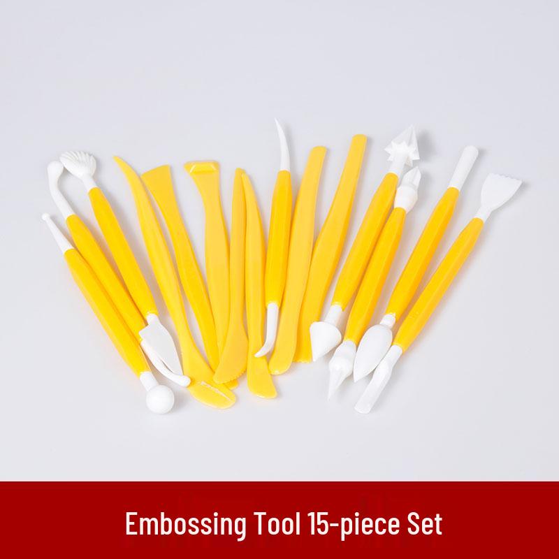 8-Piece Polymer Clay Sculpting Tool Set - Handmade Plastic Embossing Knives for DIY Projects
