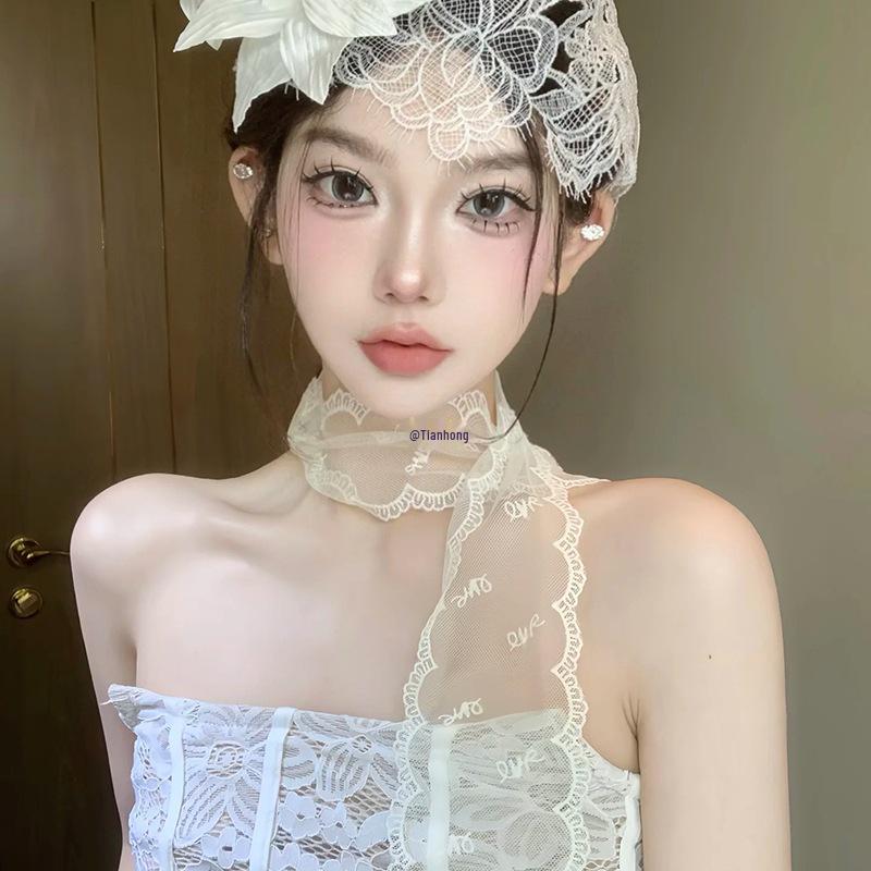 Mori Style Bridal Lace Headpiece Fairy Hair Wrap Wedding Accessories