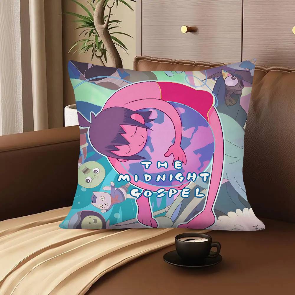 Anime T-The Midnight Gospel Pillow Case Square Pillow Bedroom Sofa Leisure Comfort Cushion Car Living Room Home Decoration