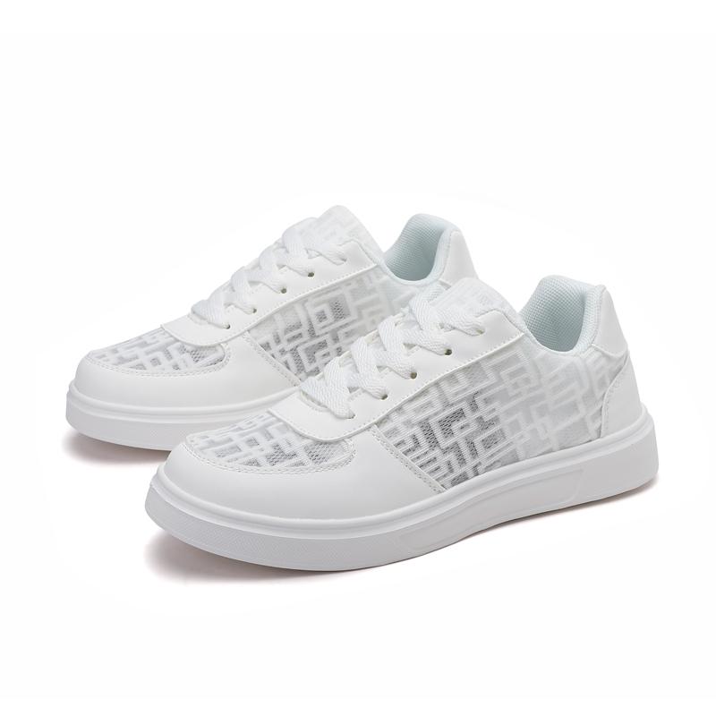 TUINANLE Damenschuhe, geometrisches Netzgewebe, atmungsaktiv, lässige Turnschuhe, Mädchen, rutschfeste Plateauschuhe