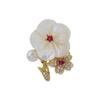Natural Shell Flower Anti-Light Brooch Trendy Temperament Accessories Cardigan Buckle High-End Corsage Pin