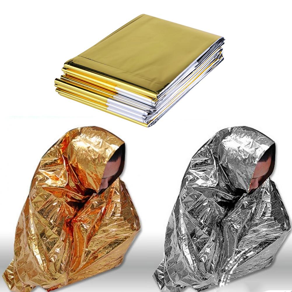 1 To 20 Pieces Emergency Blanket Outdoor Use Survival First Aid Rescue Kit Wind Shield and Water Resistant Foil Thermal Blanket 210x160 Cm