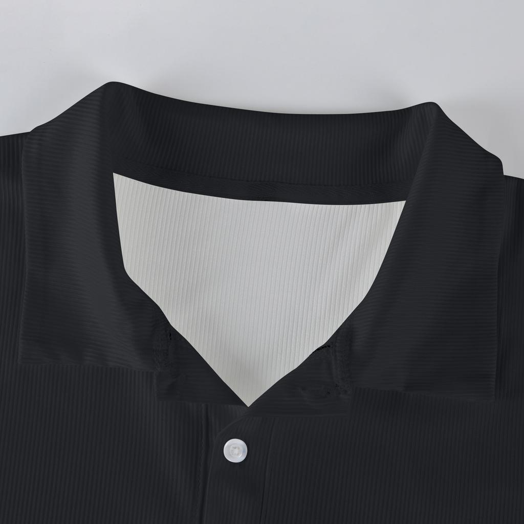 Men's Casual Style Solid Color Loose  Shirt Long-sleeved Top