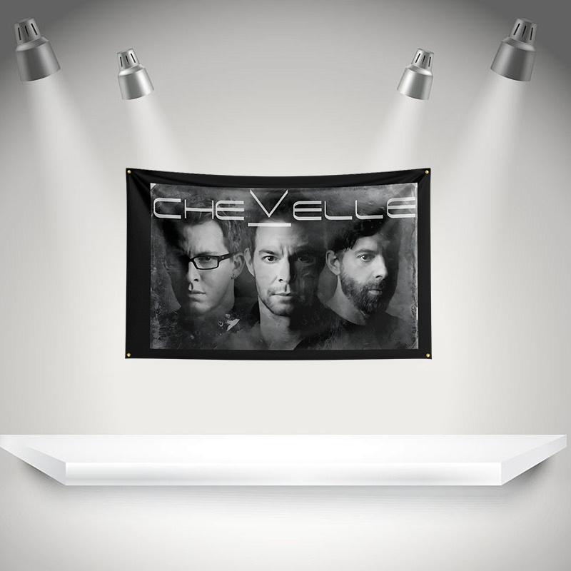 C-Chevelles Flag Rock Music Band Banner HD Printing Tapestry Exhibition, Music Band Fans, Garage Decor