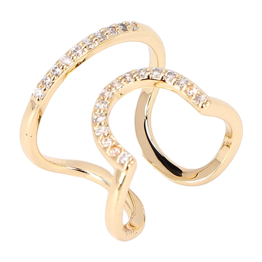 Women Finger Nail Ring Electroplated Copper Adjustable Size Fingernail Rings Nail Art DecorationGolden