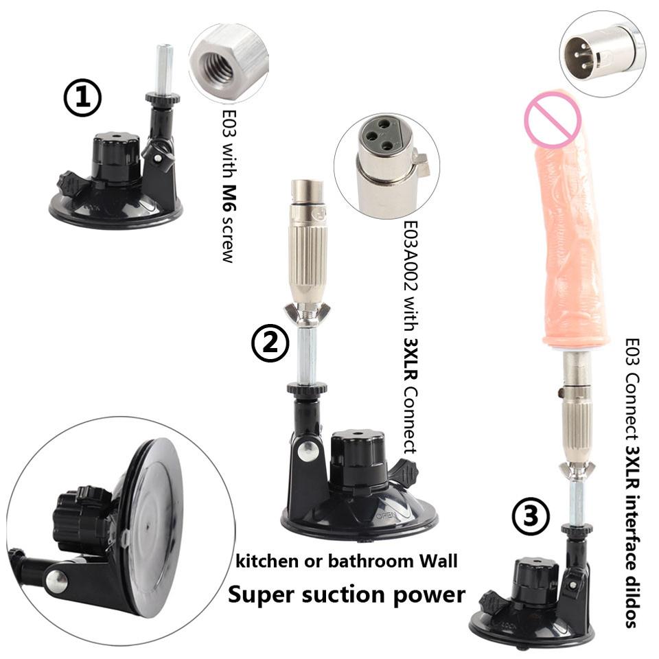 DTSUDU Sex Machine Accessory For Sex Machine, With 3XLR Connector, Toy Suction Cup, Adjustable Length Angle Accessory