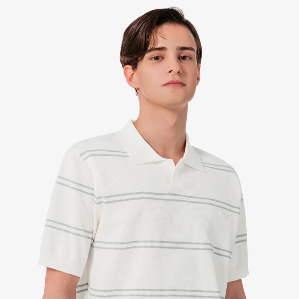 Lacoste Men's Open Collar Pin Stripe Short Sleeve Sweater Polo Shirt PH396E-56GXFJ