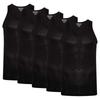 Keanu Mens Ribbed Cotton Blend Fitted Vest Top (Pack of 6)