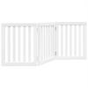 Vidaxl Cancello Pieghevole di Sicurezza per Cani, 3 Pannelli, Bianco, 150 cm
