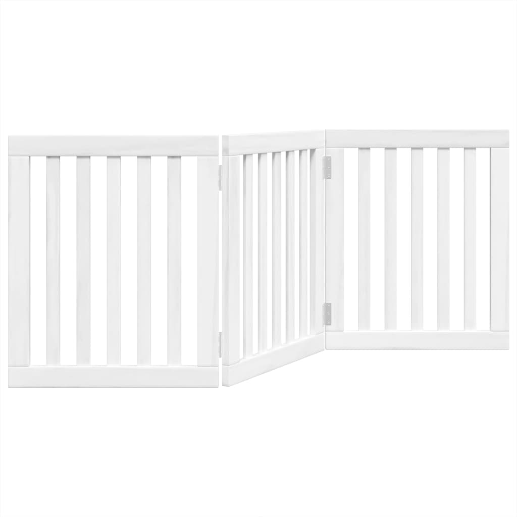 Vidaxl Cancello Pieghevole di Sicurezza per Cani, 3 Pannelli, Bianco, 150 cm