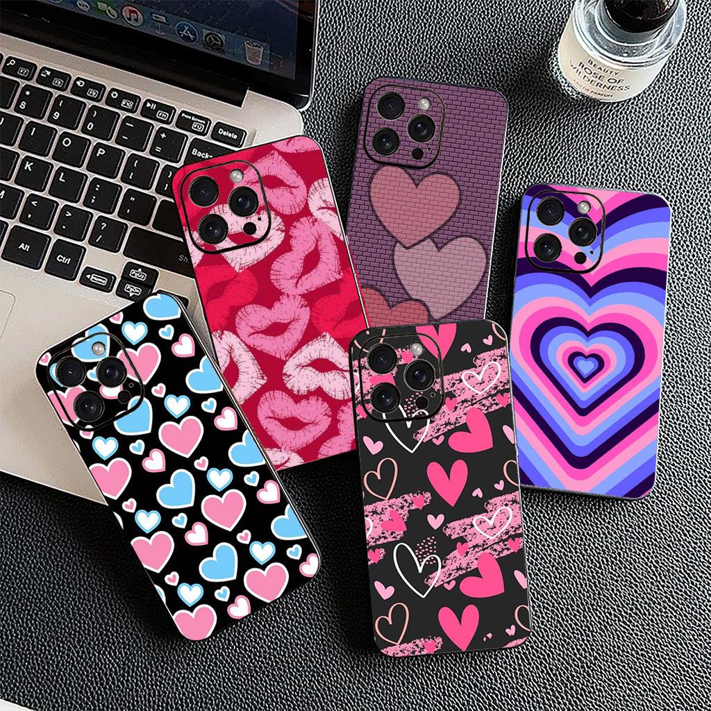 Star Dark Red Heart Love Phone Case for Xiaomi Redmi Note 12 11 10 A3 Pro 10A 10C 12C Note12 5G 4G Protective Cover
