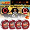 1/2/4pcs LED Trailer Truck Tail Light 12-24V Brake Stop Reverse Light Taillights Turn Signal Lamp For Lorry Van Caravan Camper